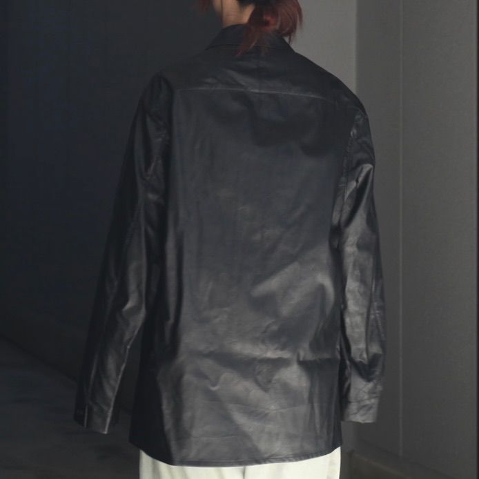 【残り一点】Shadow Black Open Collar Shirt