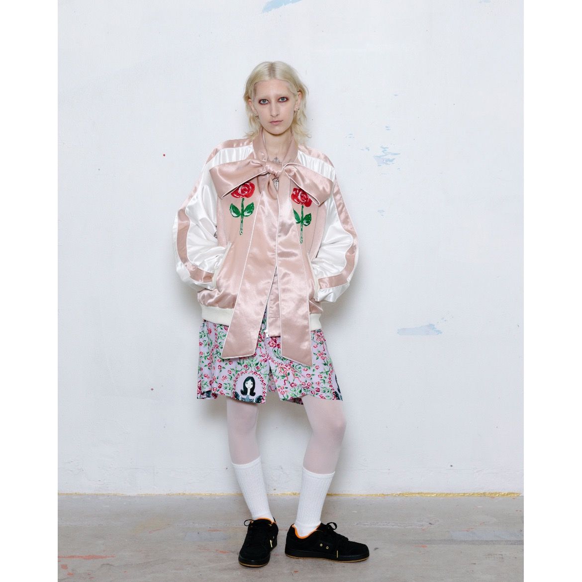 KIDILL - 【残り一点】Bowtie Souvenir Jacket(Rose&Girl Embroidery 