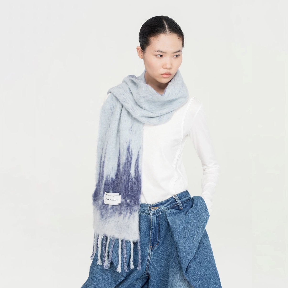 【残り一点】Gradient Jacquard Knit Scraf