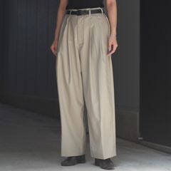 【残り一点】マシンウォッシャブルウールタックパンツ