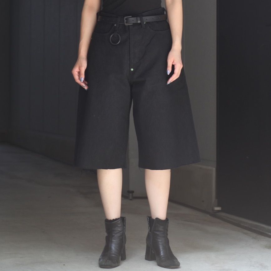 【残りわずか】Cut Off Heavy Short Wide Jeans(AGED CANVAS)