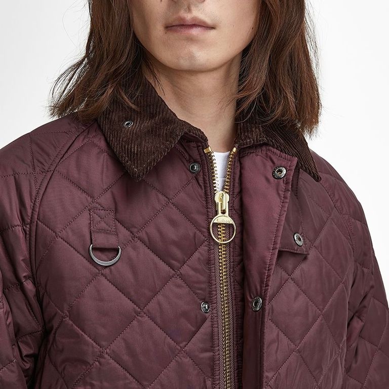 希少】Barbour バブアー 細かっ オイルドジャケット モッズコート 茶 ロゴ