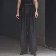 【残り一点】マシンウォッシャブルウールタックパンツ