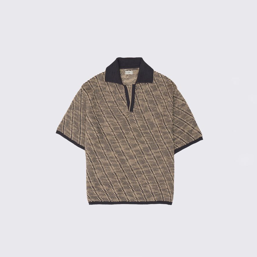 【残り一点】Diagonal Knit Skipper Shirt