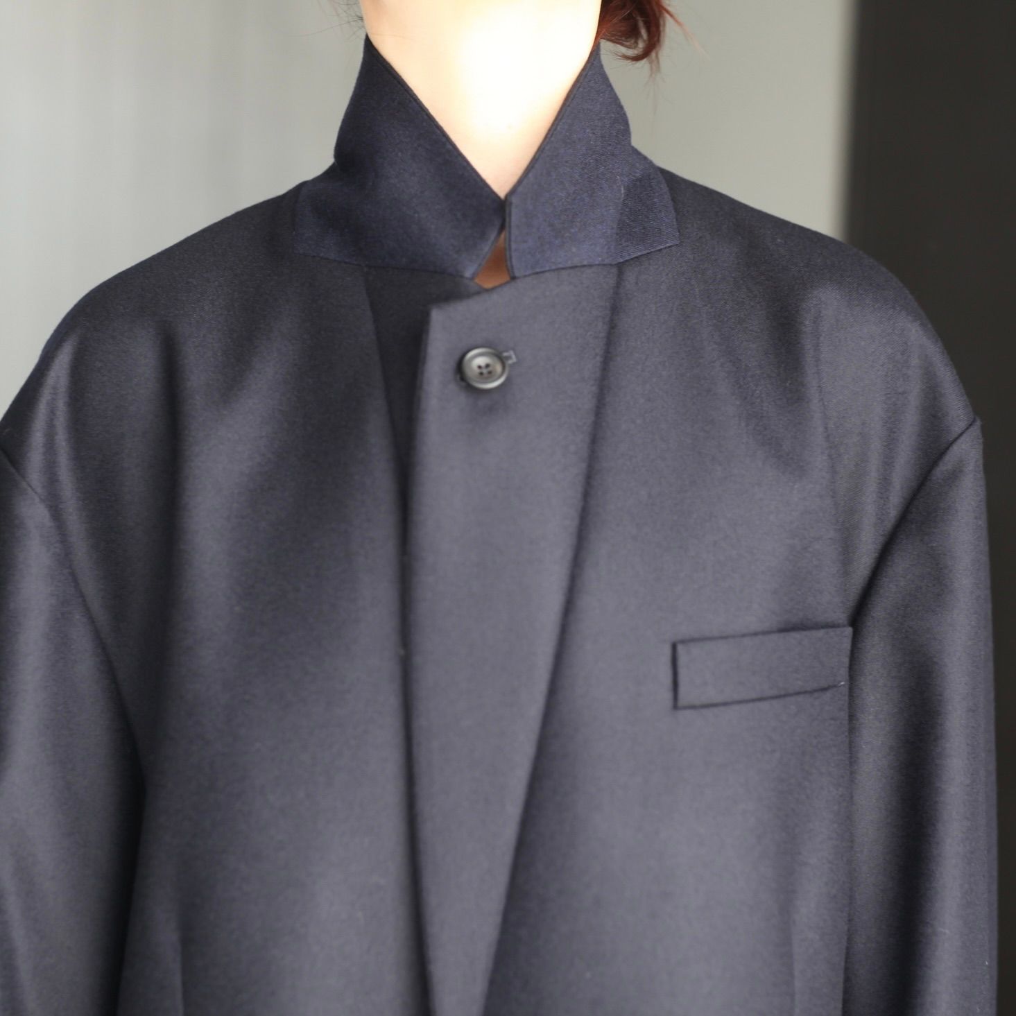 【残り一点】Wool Flannel Oversized Single Breasted Jacket