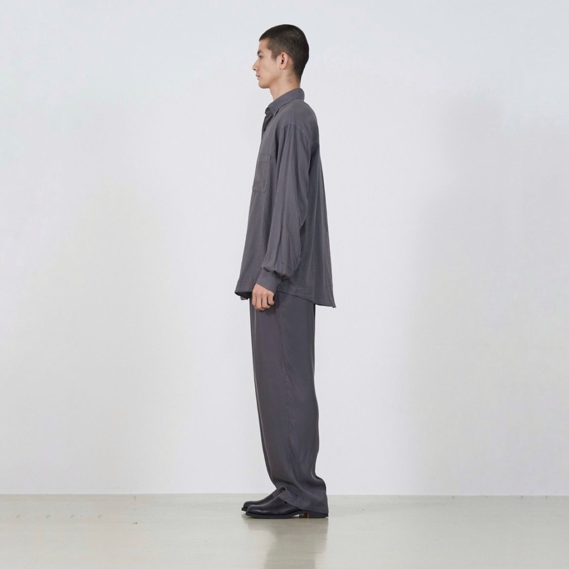 YOKE - 【残り一点】Garment Dyed Cotton Silk Twill Shirt
