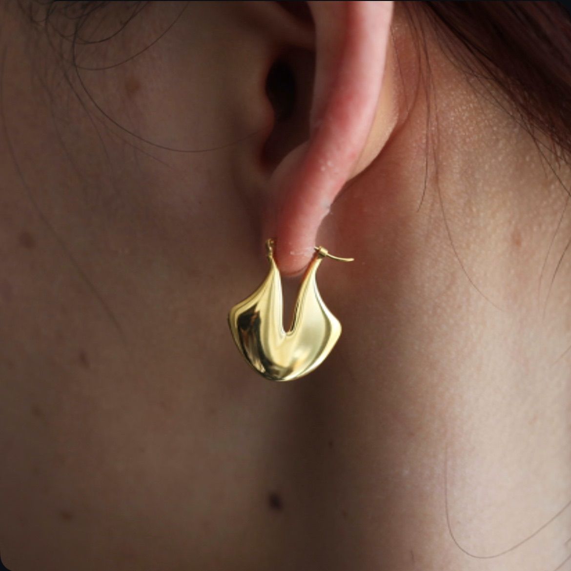 【残り一点】YU-KIN Rotus Slit Earrings(両耳用）