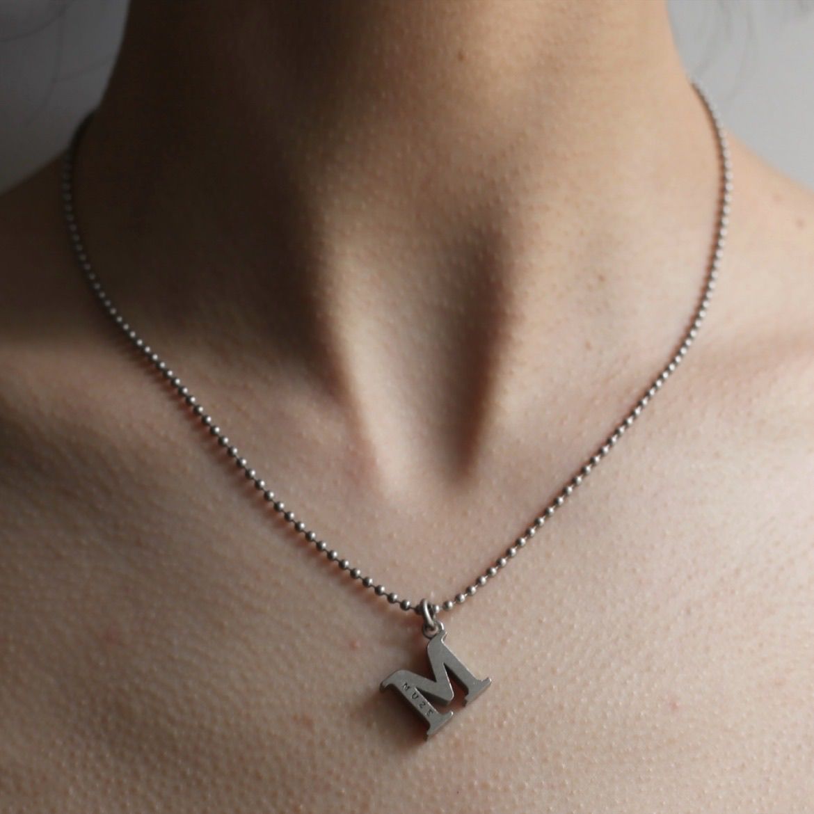 MUZE - 【残り一点】M Logo Necklace(MATTE SILVER) | ACRMTSM ONLINE STORE