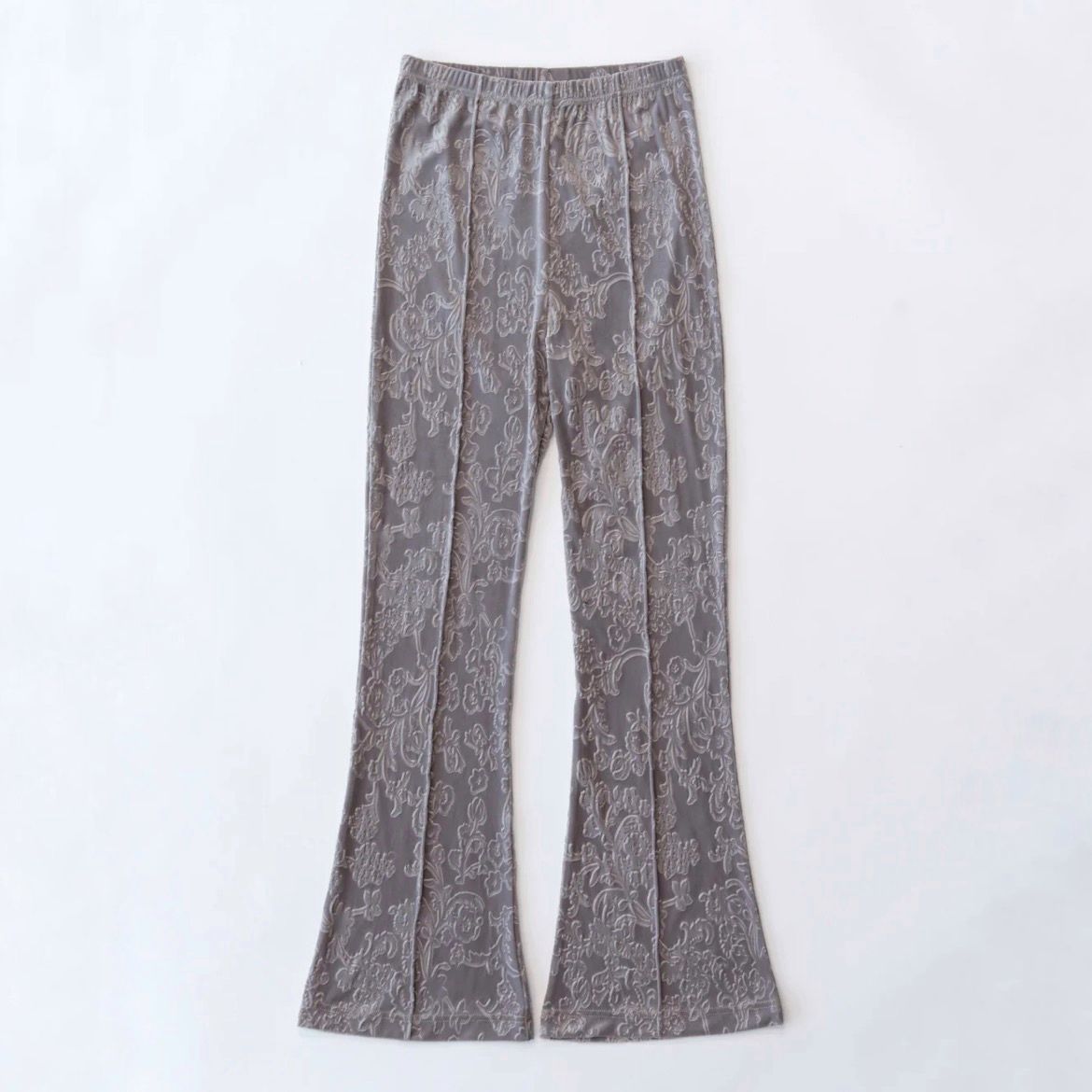 MAISON SPECIAL - 【残り一点】Embossed Velor Stretch Flared Pants