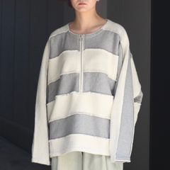 【残り一点】ブラッシュドフレンチテリーハーフジップPO