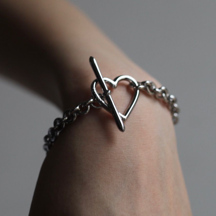 【残りわずか】Heart Bracelet_Small Link(SILVER)