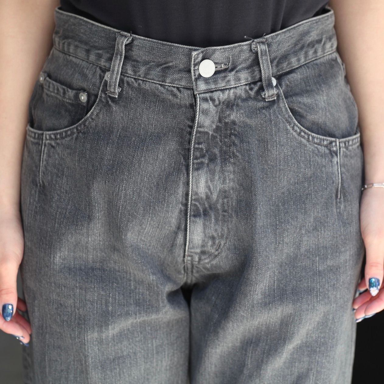 YOKE - 【残り一点】Bleached Denim Wide Straight 5P Pants