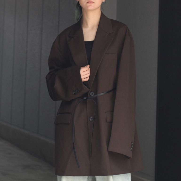 stein - 【再販売通知受付可能】Oversized Single Breasted Long Jacket