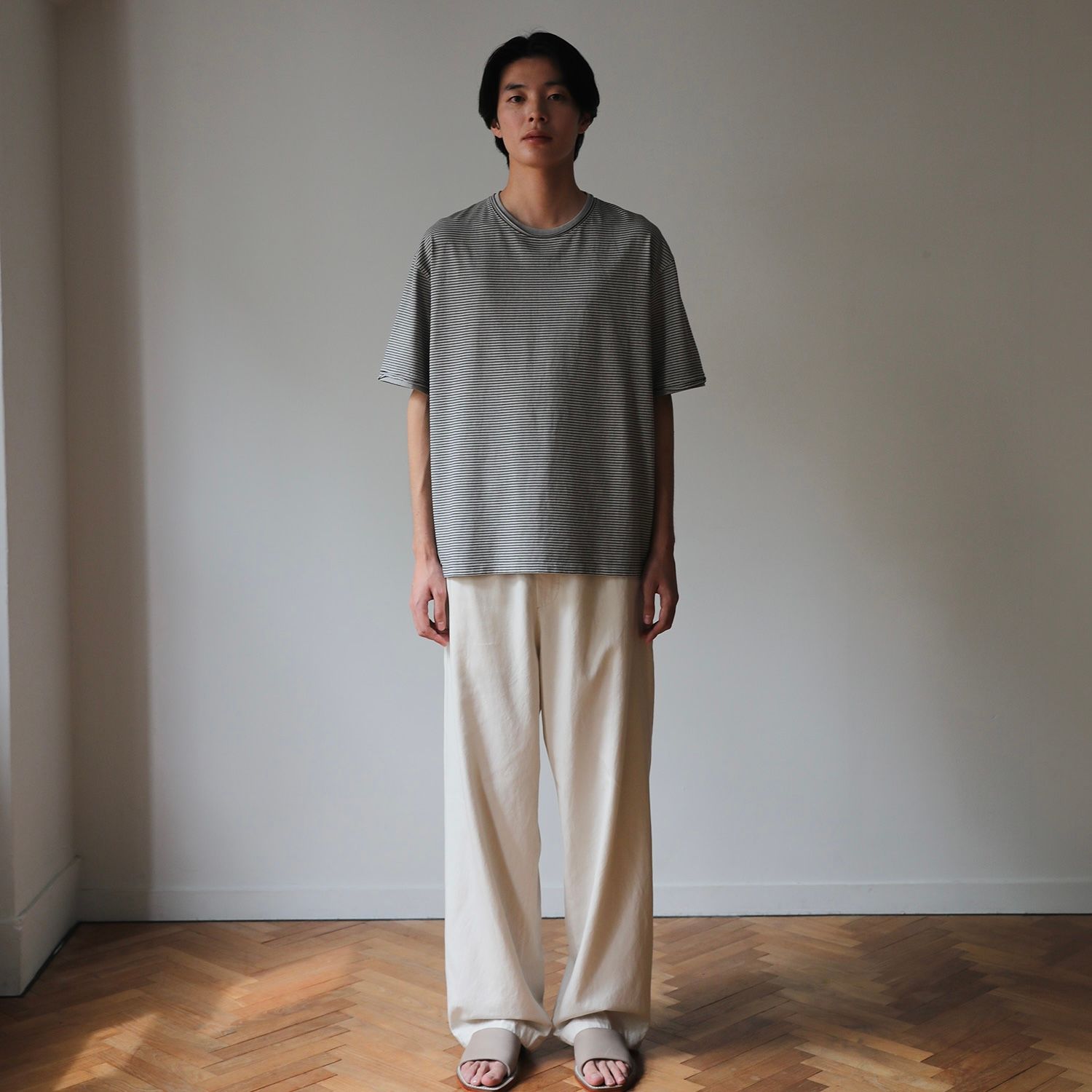 【残り一点】Dyed Raw-Edge Stripe Tee