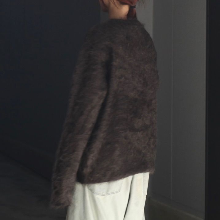 【残り一点】Cashmere Shaggy Knit Crew Neck LS