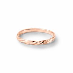 【お取り寄せ注文可能】Half Twist Ring S(K18 PINK GOLD)