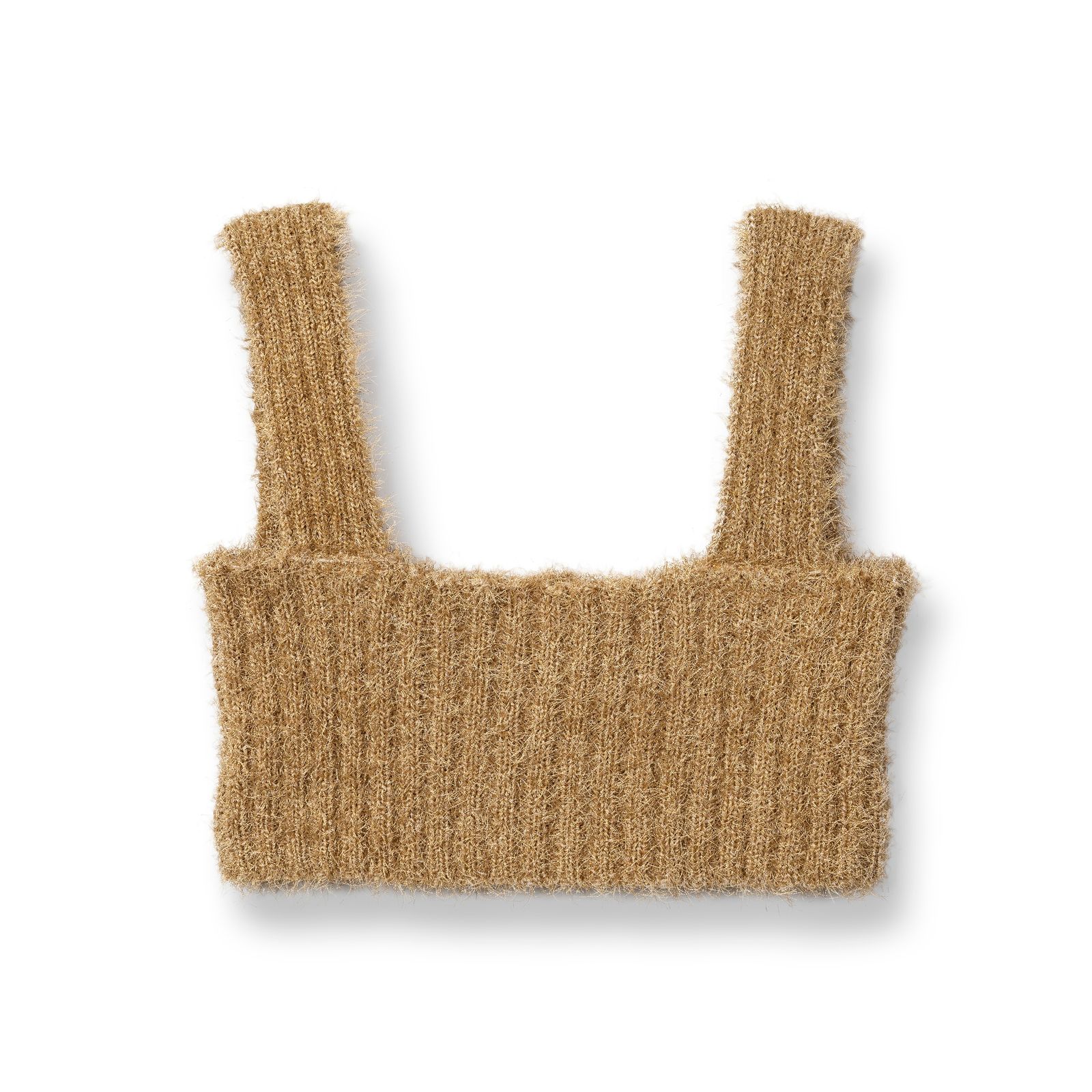 【残り一点】Shimmering Shaggy Knitted Band Tops