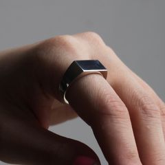 【お取り寄せ注文可能】Square Ring_9.1mm(SILVER)