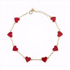 【残りわずか】Chain Heart Necklace(RED)