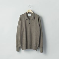 【残り一点】Pure Cashmere Knit Polo LS