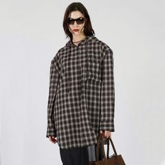 【残り一点】Hoodie Check Shirt