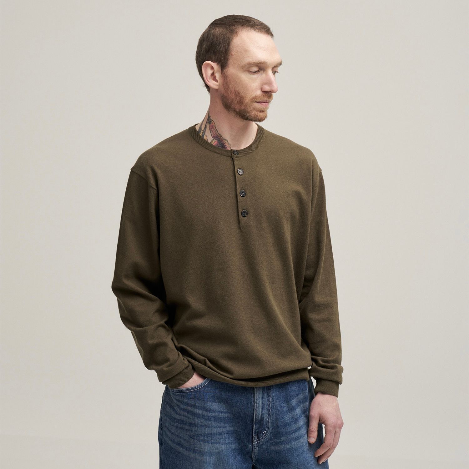 【残り一点】French Henry Neck Knit