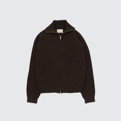 【残り一点】Wide Rib Highneck Zip Cardigan