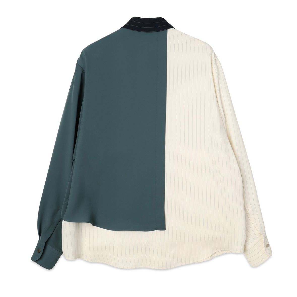 【残り一点】Double Satin Asymmetrical Layered Shirt