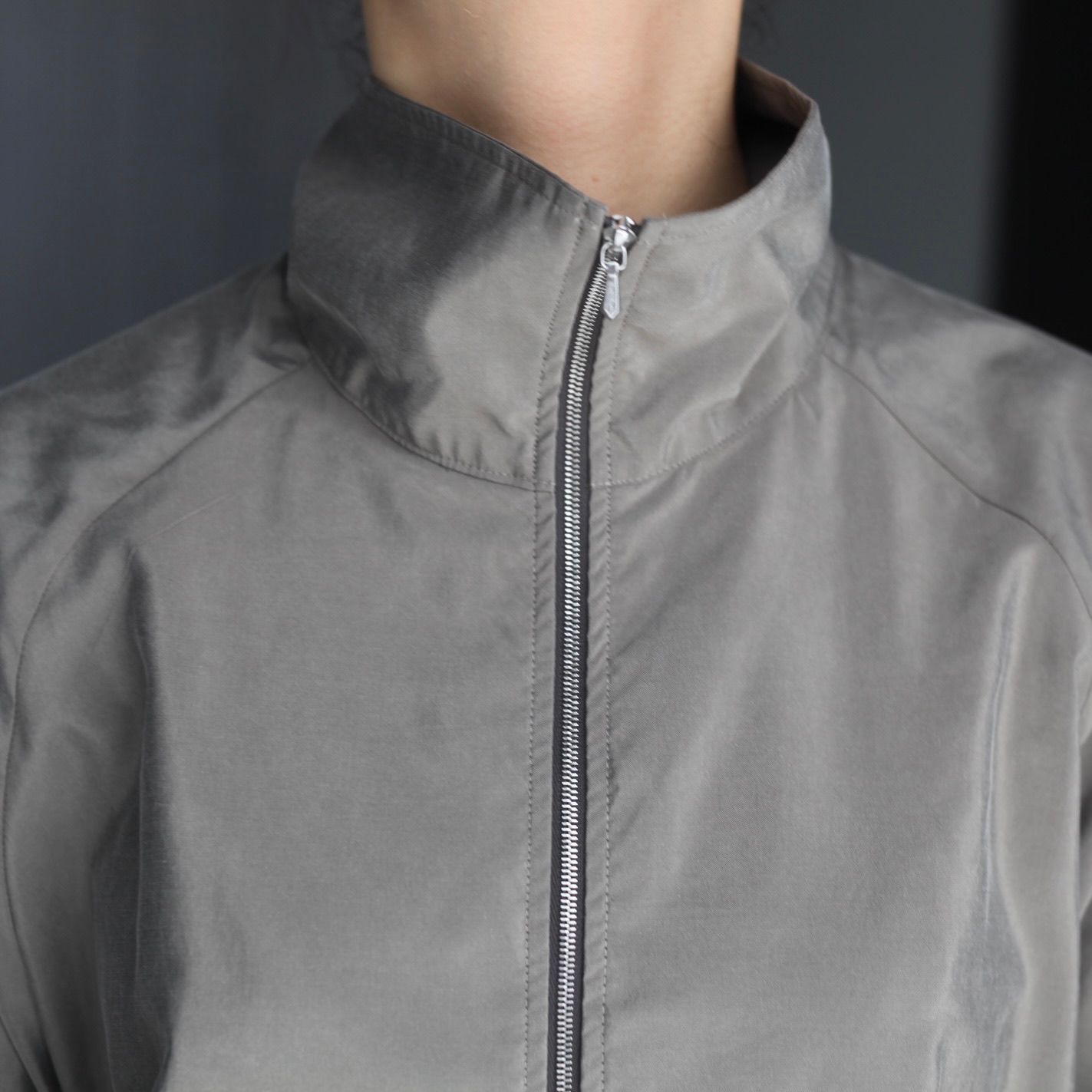 【残り一点】Silk/Nylon Zip Up Blouson