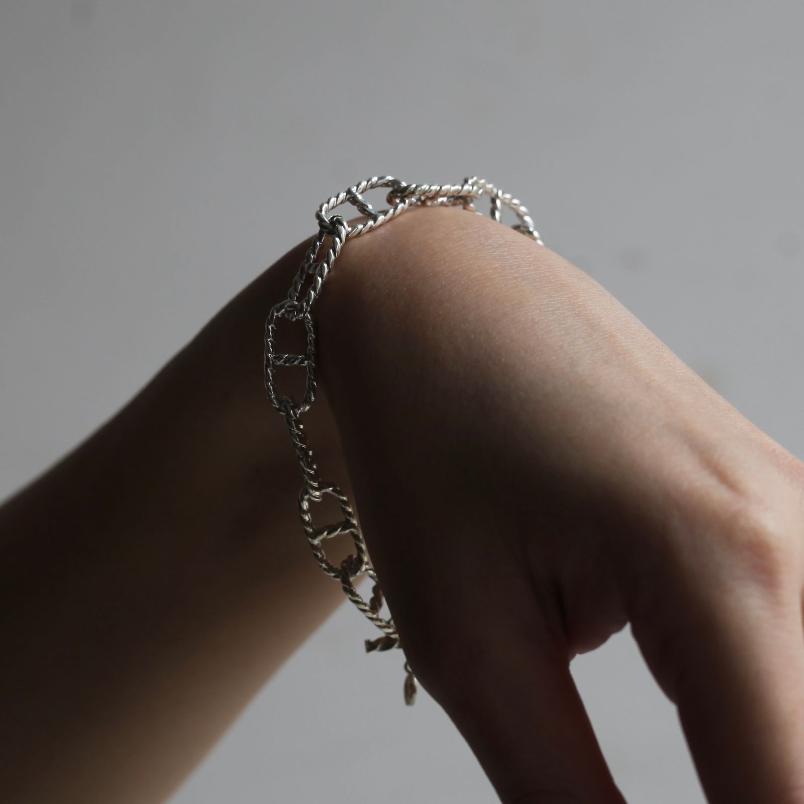 【残り一点】Twist Anchor Chain T-BAR Bracelet SMALL(9mm)