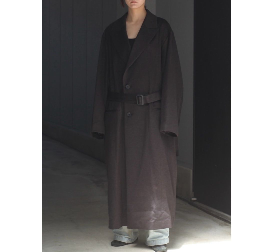 【残り一点】Oversized Maxi Length Peak Lapel Coat(CASHMERE)