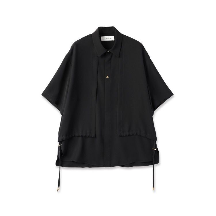 【残り一点】Dry Double Satin Layered Short Sleeve Shirt