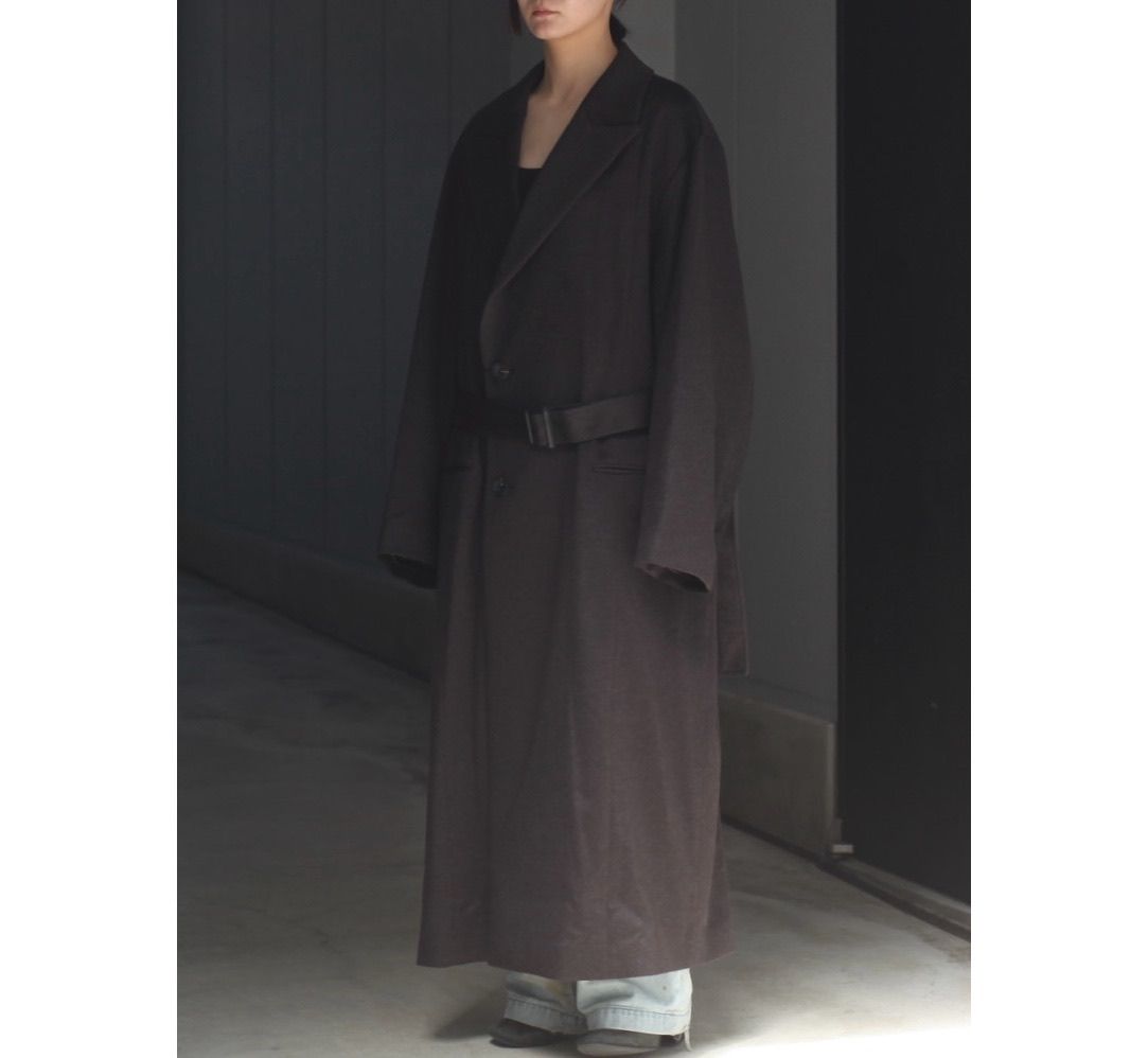【残り一点】Oversized Maxi Length Peak Lapel Coat(CASHMERE)