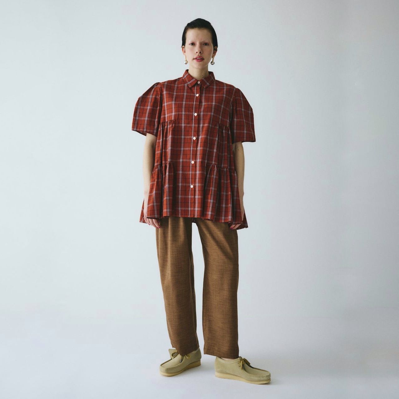 【残り一点】Side gather Aline blouse