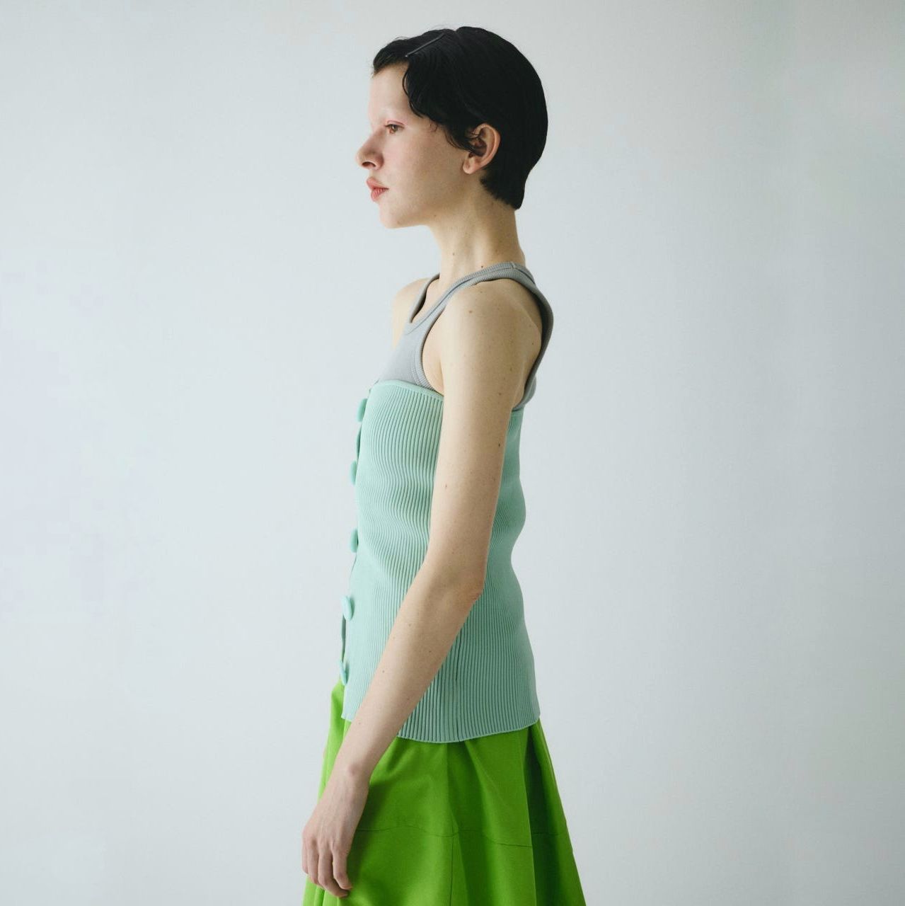 【残り一点】Front Button Knit Bustier