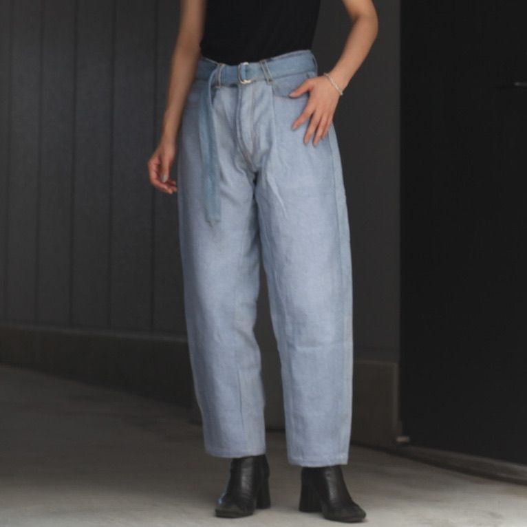 SEEALL - 【残り一点】Reconstructed Belted Baggy Denim_1(S