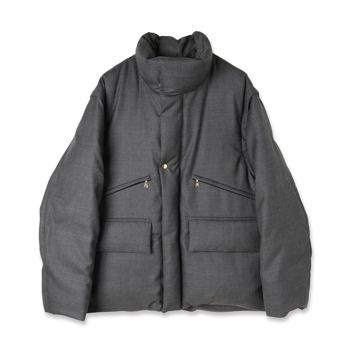 【残り一点】High Count Twill Removable Sleeves Down Jacket