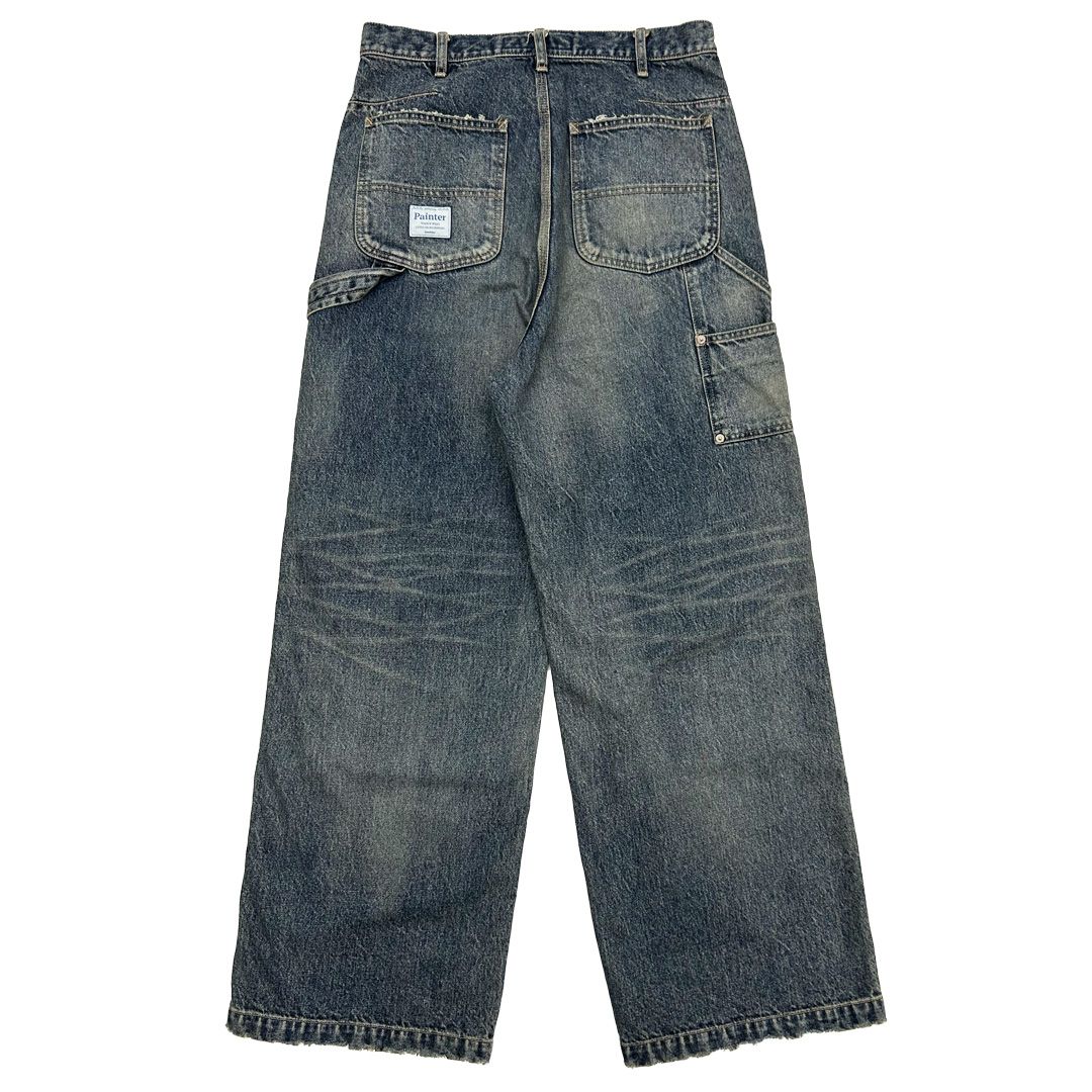 【残りわずか】Vintage Washed Painter Denim Wide Pants