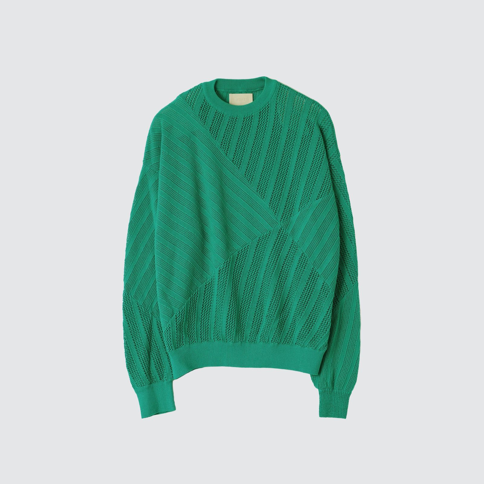 YOKE - 【残り一点】Cotton Mesh Stripe Crewneck Sweater | ACRMTSM ...