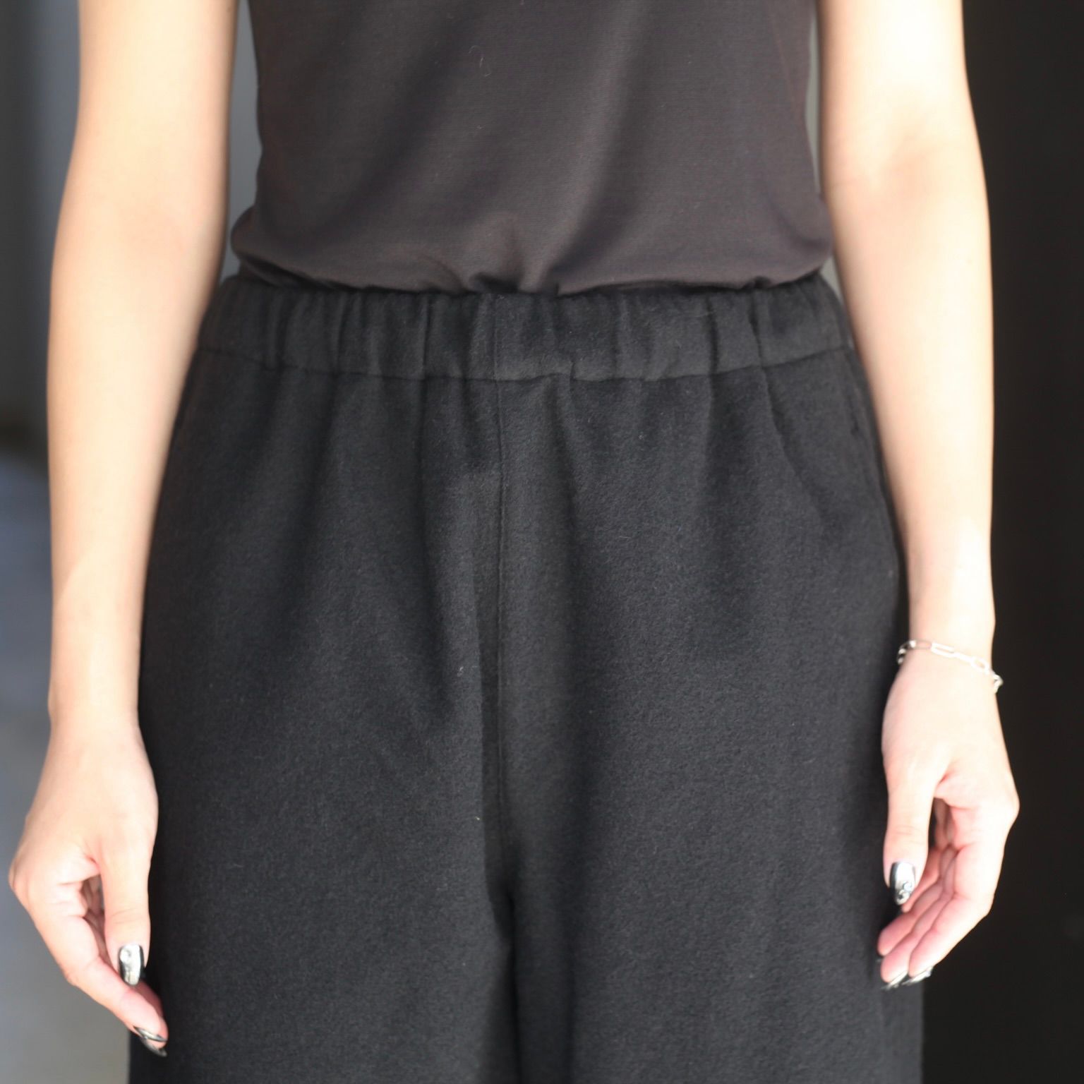 【残り一点】Wool/Cashmere Fleece Easy Twist Trousers
