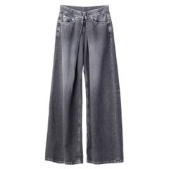 【残りわずか】Washed Denim Wide Pants(WOMEN)