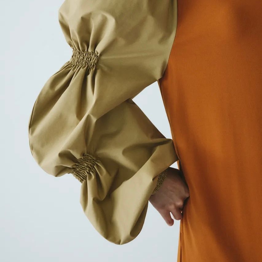 【残り一点】Shirred Balloon Sleeves Dress