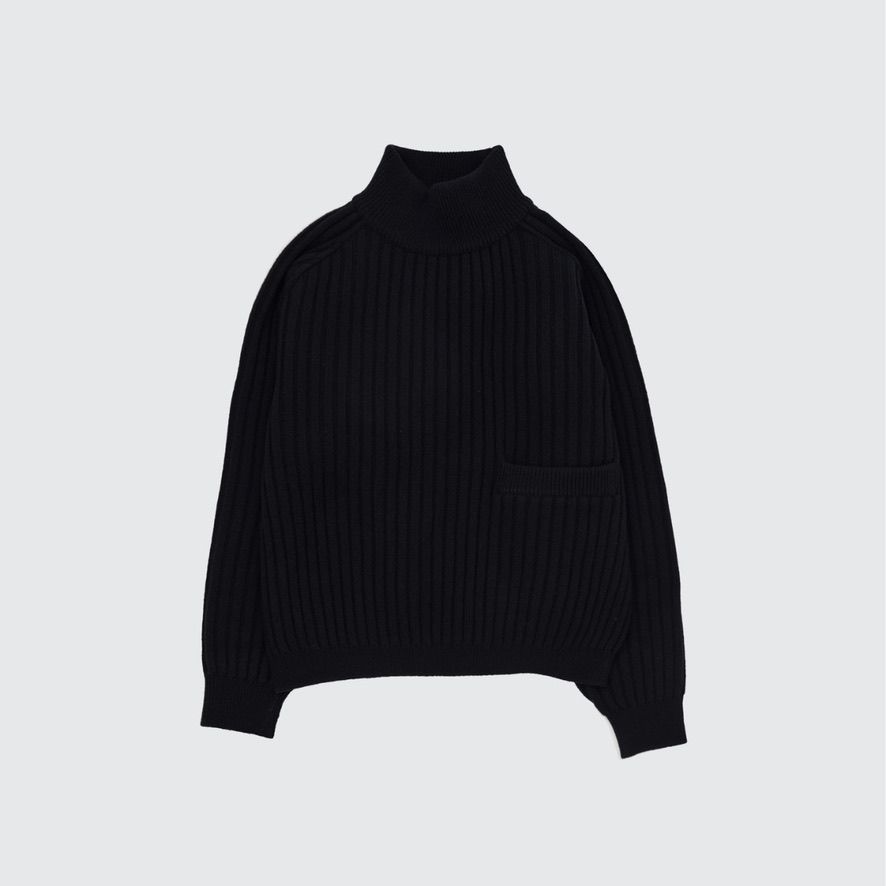 【残り一点】Wide Rib Highneck Sweater