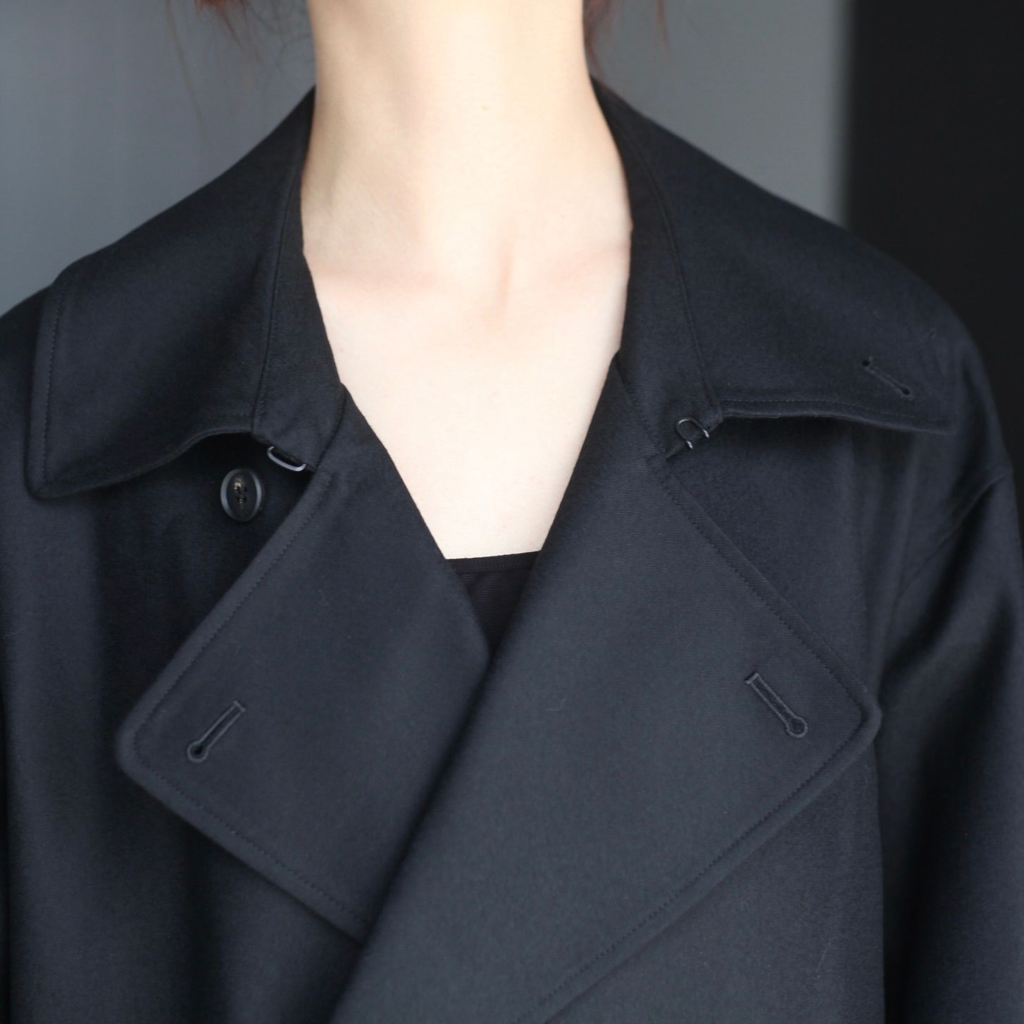 【残りわずか】Wool Flannel Oversized Double Breasted Coat
