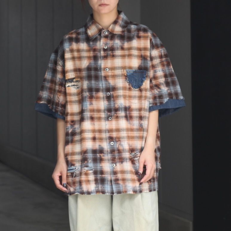 【残り一点】Short Sleeve Shirt in Decayed Check