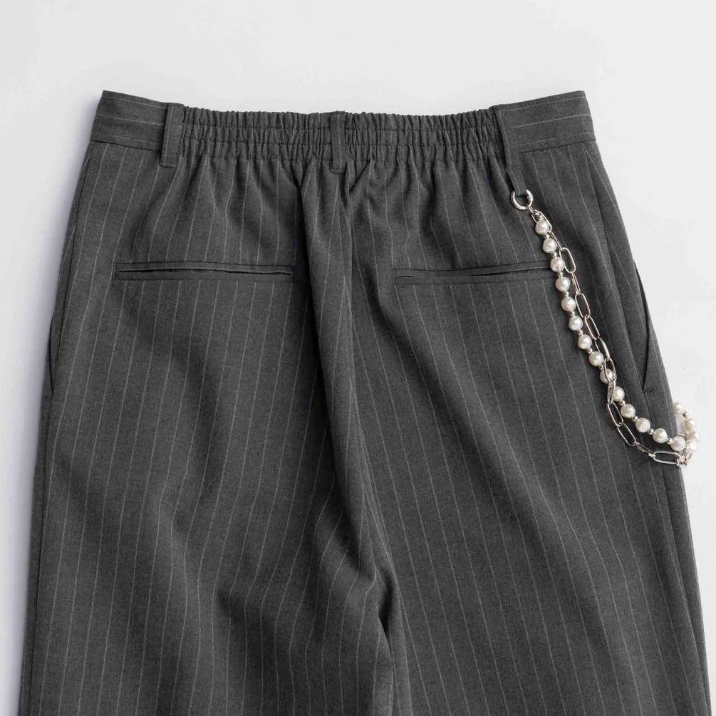 【残り一点】Chain Belt with Drape Hem Slacks