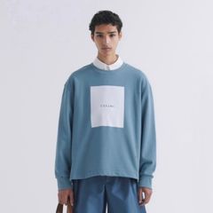 【残り一点】Cotton Jersey Box Logo Print Long Sleeve Pullover