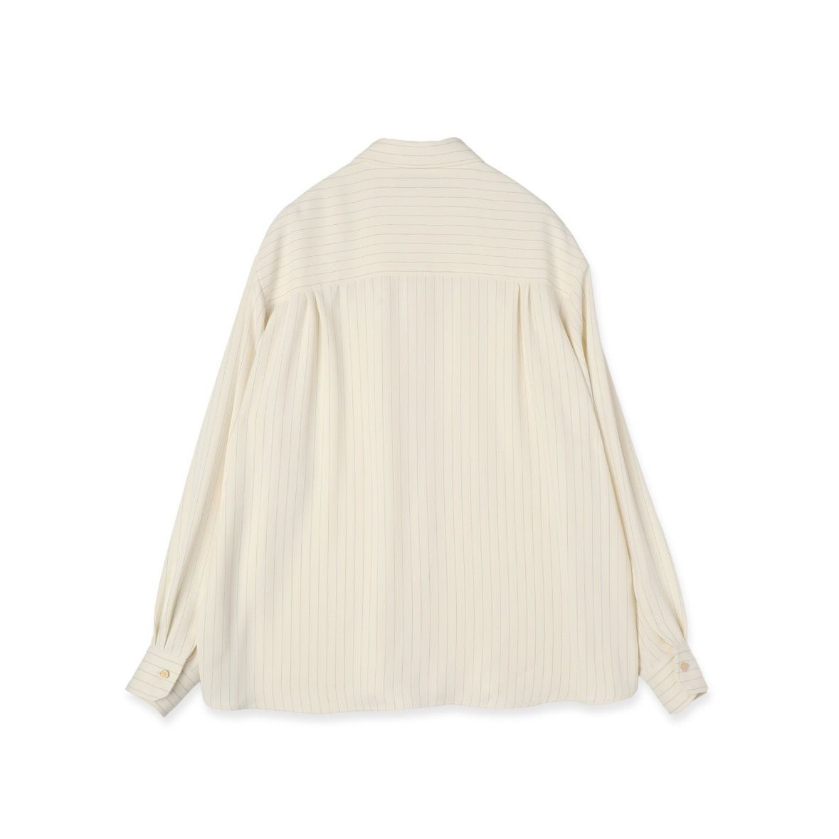 【残り一点】Stripe Double Cloth Chin Tab Long Sleeve Shirt