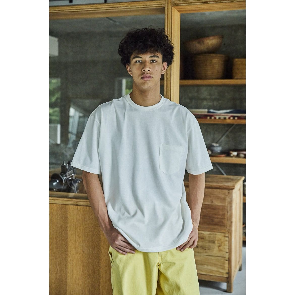 【残り一点】Sturdy Cotton T-shirt with Pocket