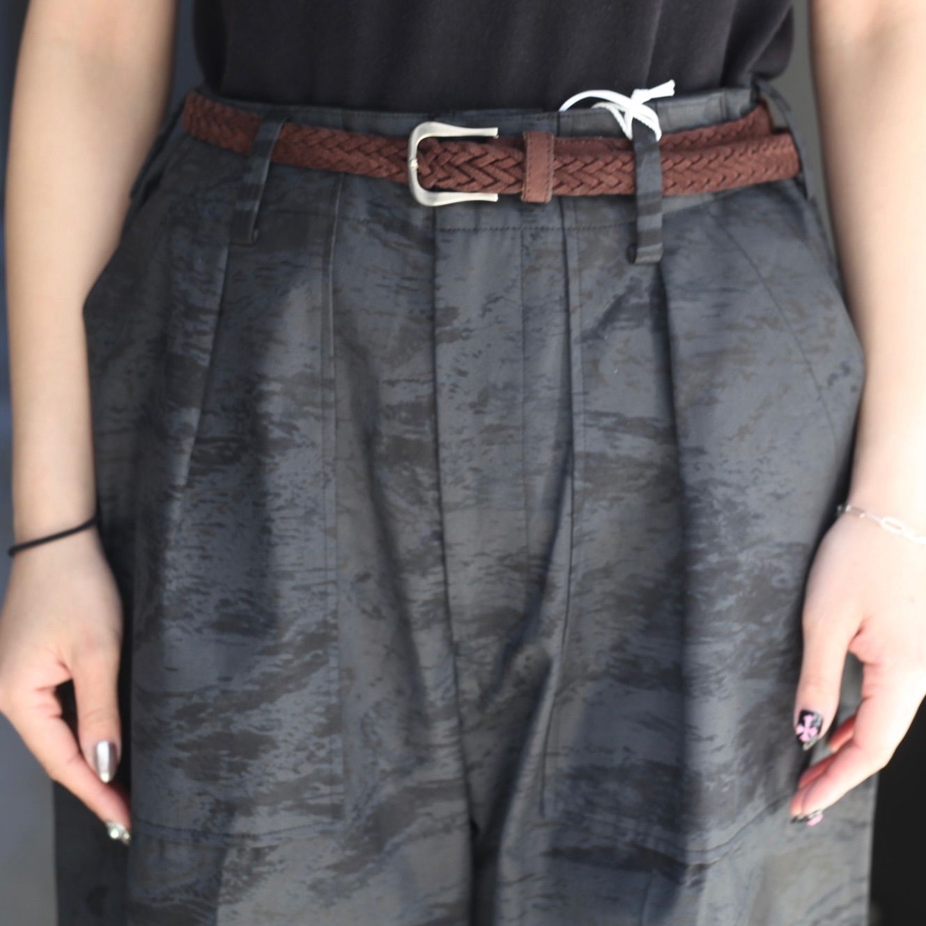 YOKE - 【残り一点】Photo Printed Cotton 1Tuck Baker Pants YOKE - 【残り一点】Photo Printed Cotton 1Tuck Baker Pants